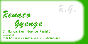 renato gyenge business card